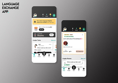 Language Exchange App | Ui Ux Design figma flutter developer graphic design hire a developer hire designer language exchange app mobile app design mobile app ui ui ui ux