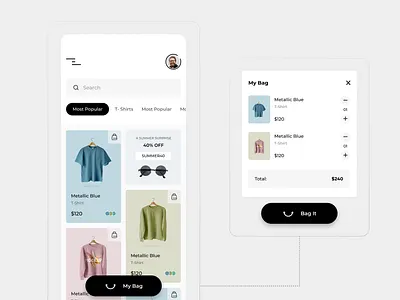 Book your style 2023 ecommerce mobile ui portfolio presentation ui ux