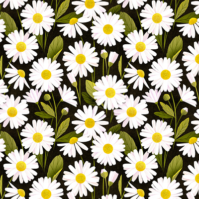 Daisy Days daisy floral flower illustration pattern photoshop seamless vector