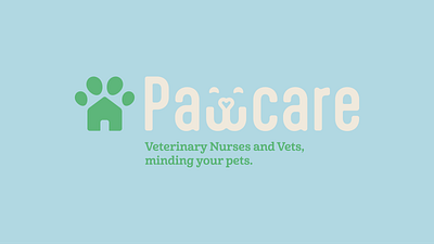 Pawcare advertising bespoke branding design freelance graphic design illustration logo petsitting small business vector vet