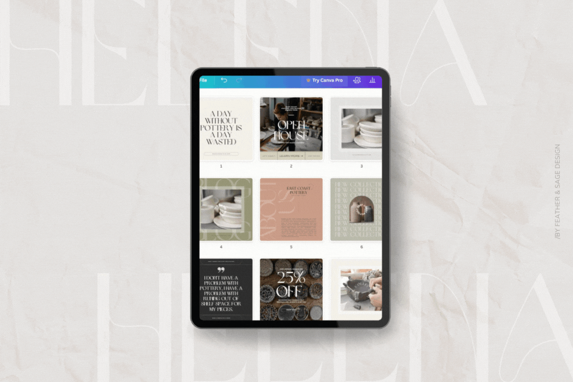 Helena | Canva Instagram Templates branding canva graphic design instagram templates