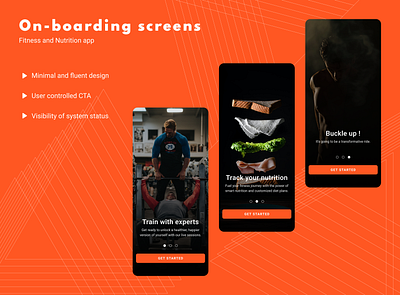 On-boarding Screens branding cta ui ui laws usability