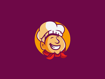 Smiling Chef branding business chef company logo design graphic design illustration logo logobranding logochef logomascot mascot smile uni unique