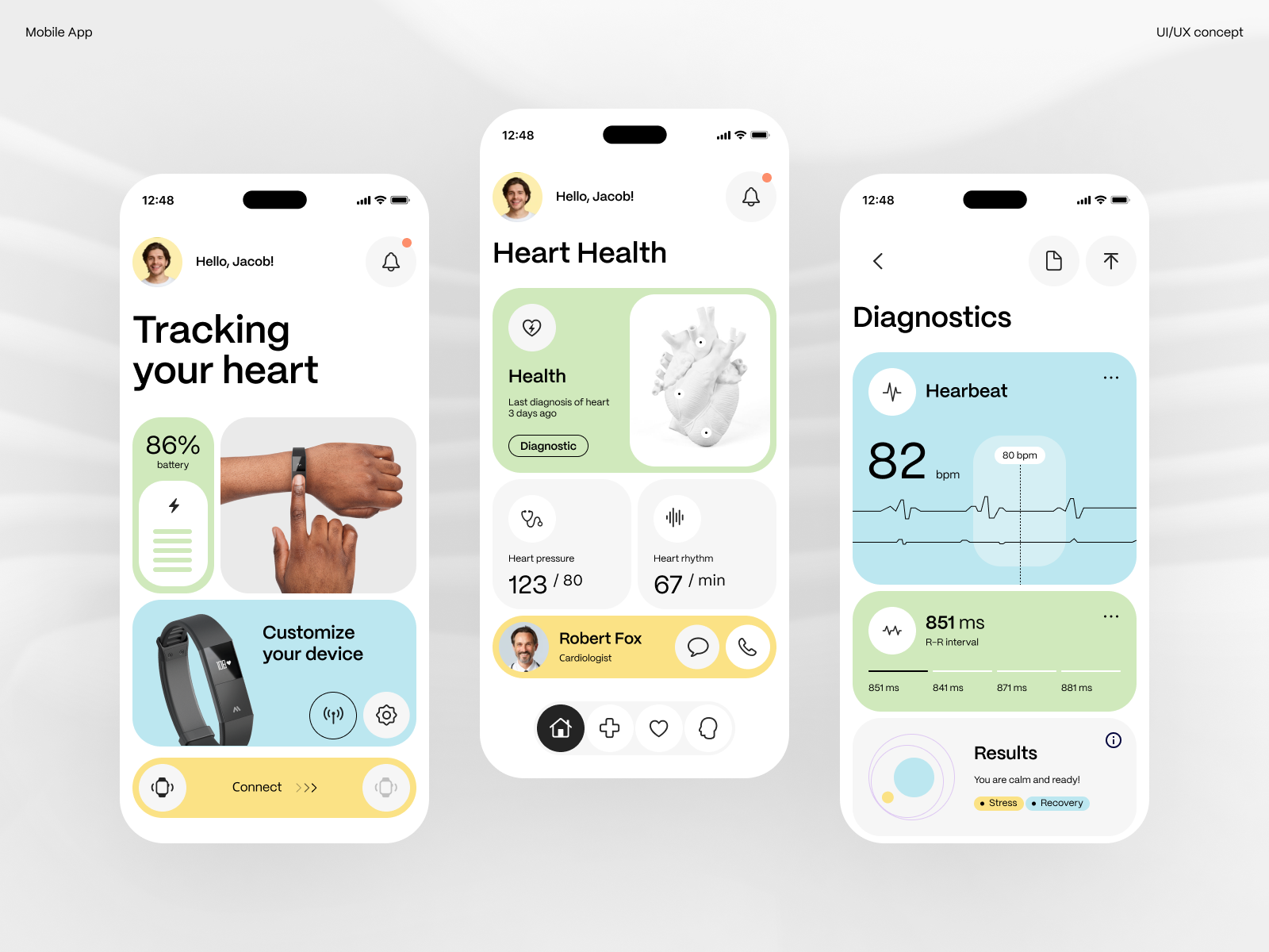 Health Monitoring App by Awsmd on Dribbble
