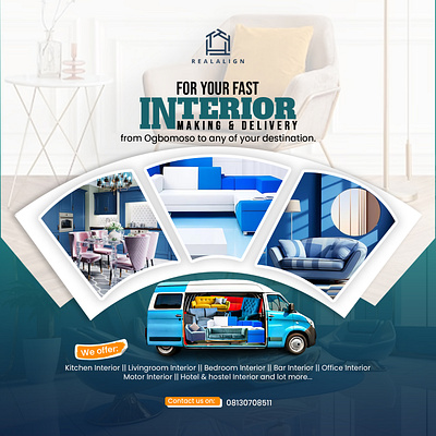 Interior design advert branding creative delivery design flyer graphic design interior logo tag typography