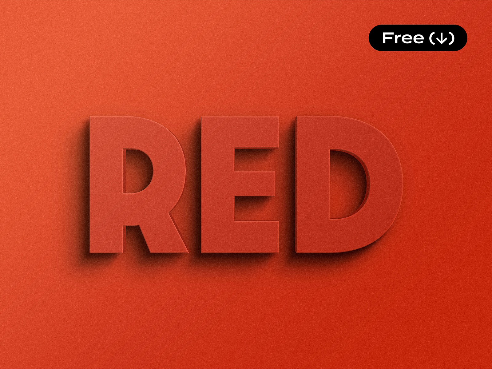 Red 3D Text Effect by Pixelbuddha on Dribbble