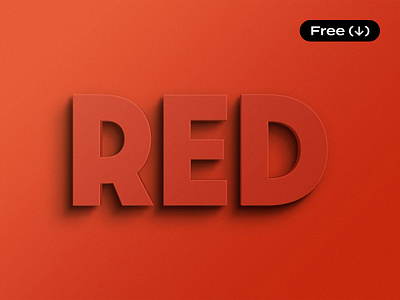 Red 3D Text Effect 3d cartoon clean download effect free freebie header minimalist pixelbuddha psd red simple template text
