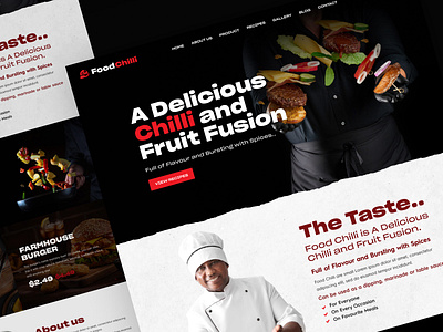 Food Chilli Website delivery app delivery app design food food appp food delivery food delivery app food landing page food recipes food website food website ui landing page recipes appp
