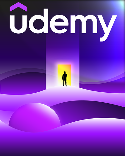 Futuristic concept for Udemy animation branding design illustration motion graphics vector