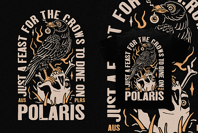 Polaris apparel design graphic design illustration merch merch band metalcore music oldschool polaris