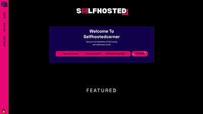 Selfhosted Corner - A blog dedicated to selfhosting and FOSS blog ui web design website wix