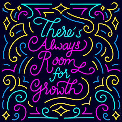 There's Always Room for Growth handlettering lettering mindfulness motivation positivity