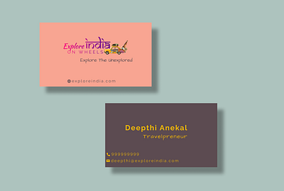 Business Card | Minimalistic | Travel Company|Explore India 🇮🇳 branding business card design graphic design minimal