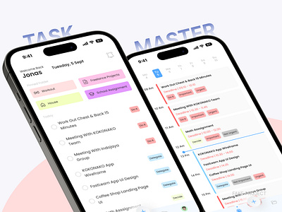 TaskMaster To Do List Mobile App app mobile app todolist todolist app ui uiux ux visual design