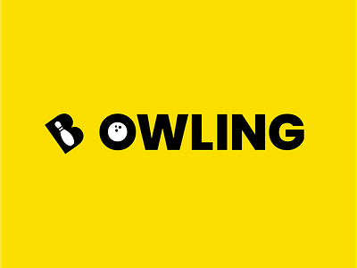 Bowling Wordmark bowling bowling design logo bowling logocombination logodesign logogram logotype negativespacelogo wordmark