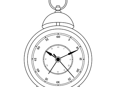 Line drawing of a clock arteonline artprintsonline artsalesonline branding design graphic design illustration line art logo