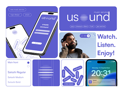 Visual Identity for Streaming App audio branding branding and design design graphic design identity illustration listen live logo logo designer media minimal branding design mobile app design music music app logo music platform identity streaming streaming platform vector