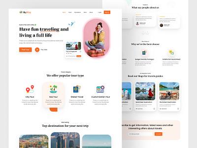 Travel Agency Website Landing Page design design agency destination explore flight booking landing page nature ryzin lab tour booking tour guide tourism travel agency travel landing page travel service travel website ui ui designer ux vocation web design