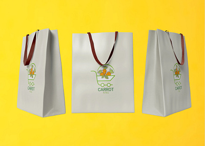 Carrot King Shopping Bag Mockup illustrativelogo