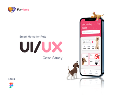 FurHome (Smart Home for Pets) case study figma mobile app pets smarthome ui user experience user interface