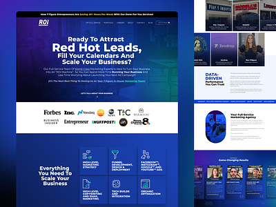 Website Design: Homepage blue branding gradients homepage marketing agency ui webdesign website