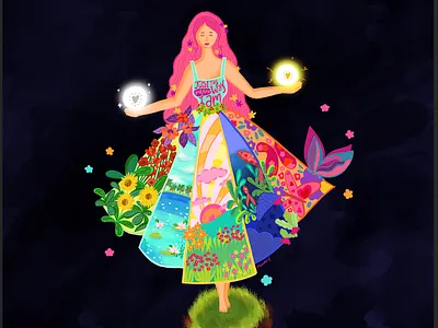 Embrace your inner garden. colorful design illustration