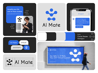 Visual Identity for AI Customer Support ai chatbot app logo artificial intelligence brand branding care customer service customer support design graphic design icon indentity logo logo designer minimalist modern logo support symbol technology visual identity