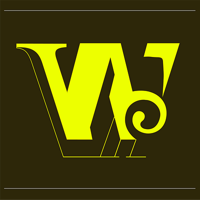 'W' Character Custom Typeface branding design graphic design illustration logo typography vector