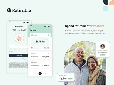 Retirable - App design research ui ux