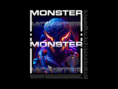 👹 "Monstrous Creativity Unleashed! 👹 artisticexpression branding creativityunleashed design graphic design illustration logo monstertee motion graphics typography ui ux vector wearableart