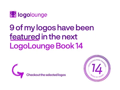 9 Awards in Logolounge Book 14! award awarded logos book 14 brand designer brand identity branding collection creative graphic design identity logo design logo designer logofolio logolounge logomark monogram outcraft agency tech typography usman qureshi