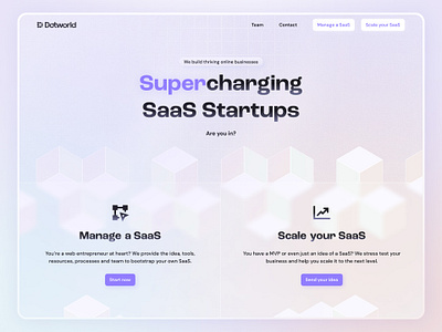 Hero Design for SaaS Agency gradient hero illustration purple saas startup ui design web design webdesign