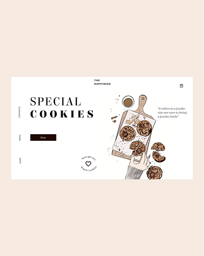 010- COOKIES WEB SITE 🍪🍪🍪👩‍🍳😋 cookies creativity design flatdesign illustration illustration art ui ux website