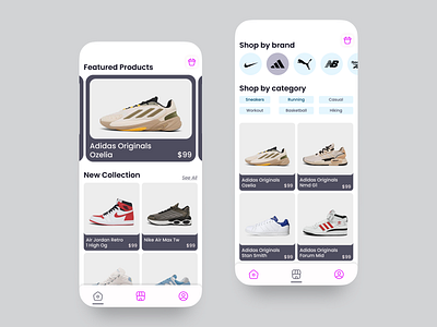 E-commerce Shoe App app design clean design clean ui design e commerce app ios app design ios shoe app product design shoe app simple design ui ui design uiux uiux design user interface design