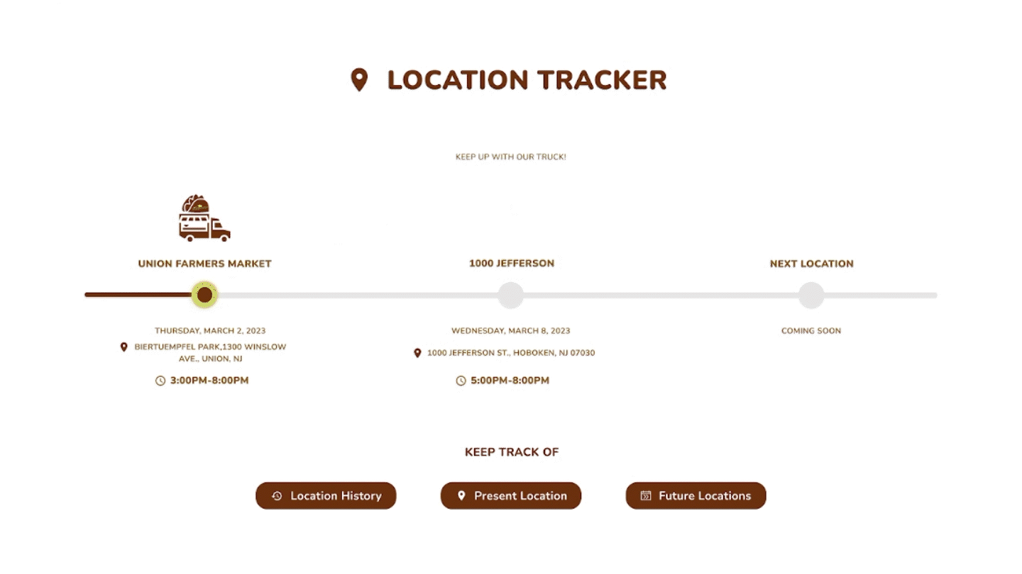 Food Truck Location Tracker animation food truck food truck location location tracker mexican food truck location ui ui ux user experience user interface