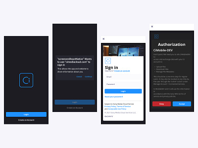 Ci Mobile App - Login branding design mobile product tablet ui ux web
