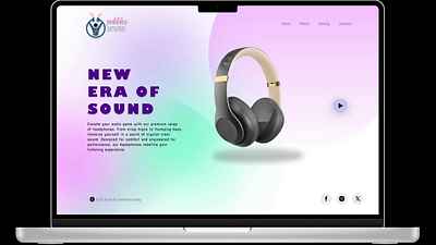 Symphony of Sound: A Headphone Haven animation branding coding landing page ui uiux design ux webdesign website