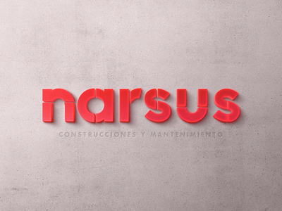 Narsus Construction branding graphic design logo