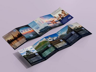 World Cruise 5 Panel Brochure branding design graphic design