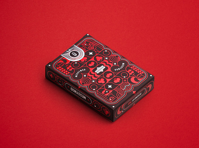 MESSYMOD PLAYING CARDS ::: Edition 2 abstract black cardistry design foil geometric illustration letterpress los angeles messymod packaging packaging design playing cards red