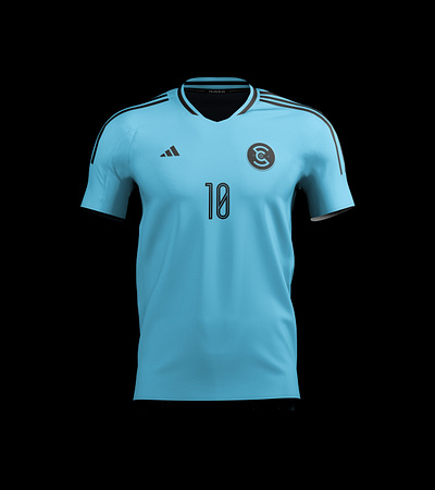 Spring Creek FC Branding & Kit Design branding football jersey kit league light blue logo soccer