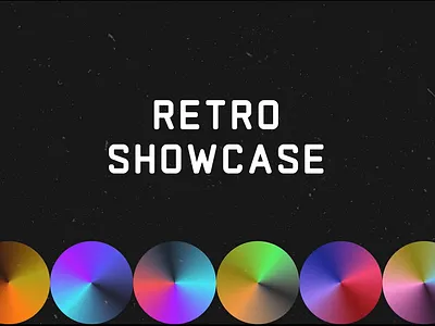 Retro Showcase animation graphic design interaction motion graphics ui