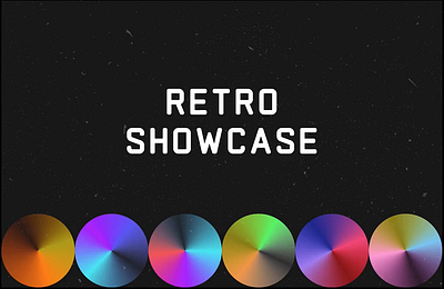 Retro Showcase animation graphic design interaction motion graphics ui