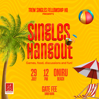 TREM SINGLES HANGOUT branding design graphic design logo social media