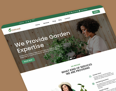 Gardening Website Design animation app design application design architecture branding garden design landing page landscaping design landscaping gardening logo uiux web design website design wordpress website веб дизайн