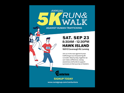 5K Run & Walk Poster poster design