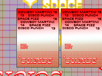 Cupid's branding cupid experimental gradient grid menu poster