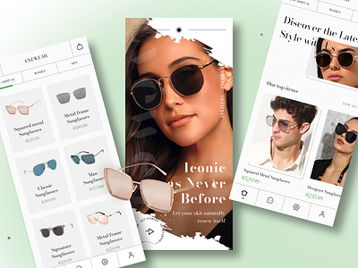 SunSight: See the World in Style. amazon apple ar concept design e commerce fluttertop glasses mobile mobile app rayban shades spectacles sun sunglasses tomford ui uiux vr zara