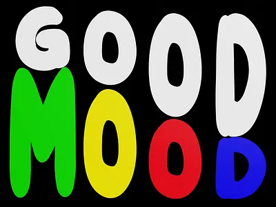 Animation Typographie 3d animation branding good graphic design logo mood motion graphics text texte ui
