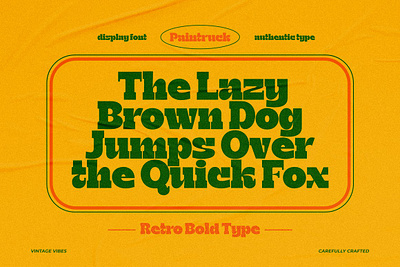 Paintruck - Retro Bold Type bold font bold serif bold serif font display font display serif display type retro font vintage font